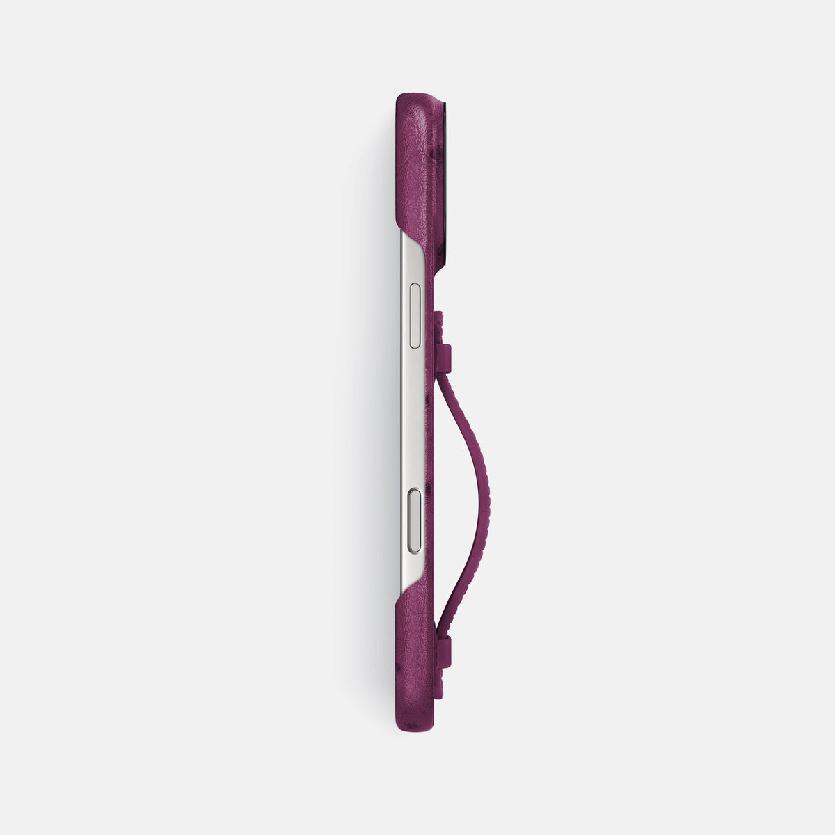 Center Handle For iPhone 18 Pro Max In Ostrich -2 | Purple-Black