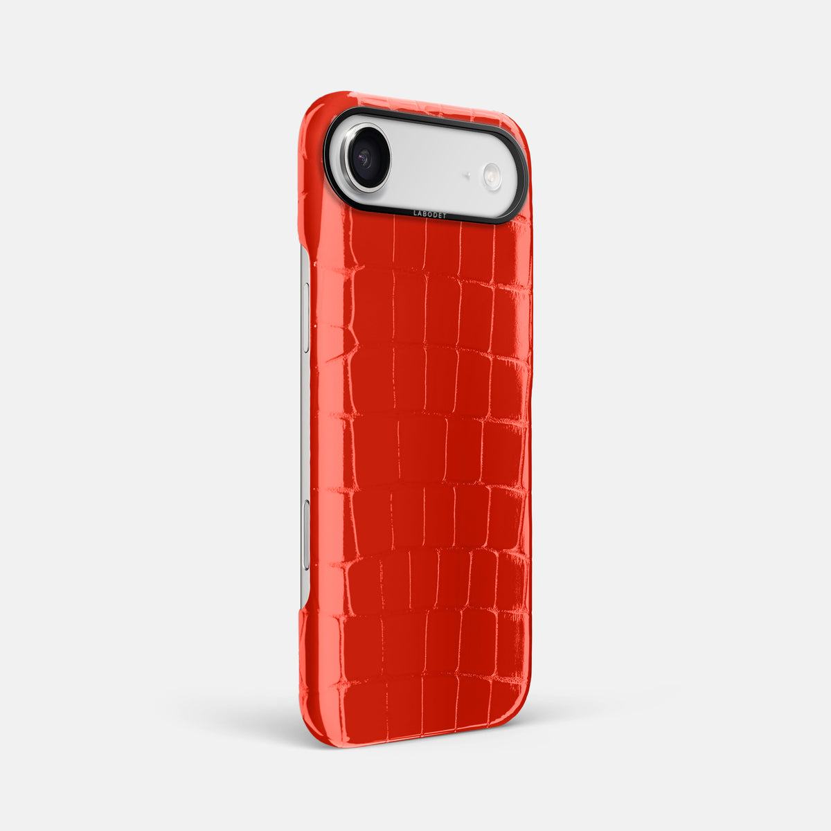 Classic Case For iPhone 17 Air In Shiny Alligator -2 | Coral-Orange-Black
