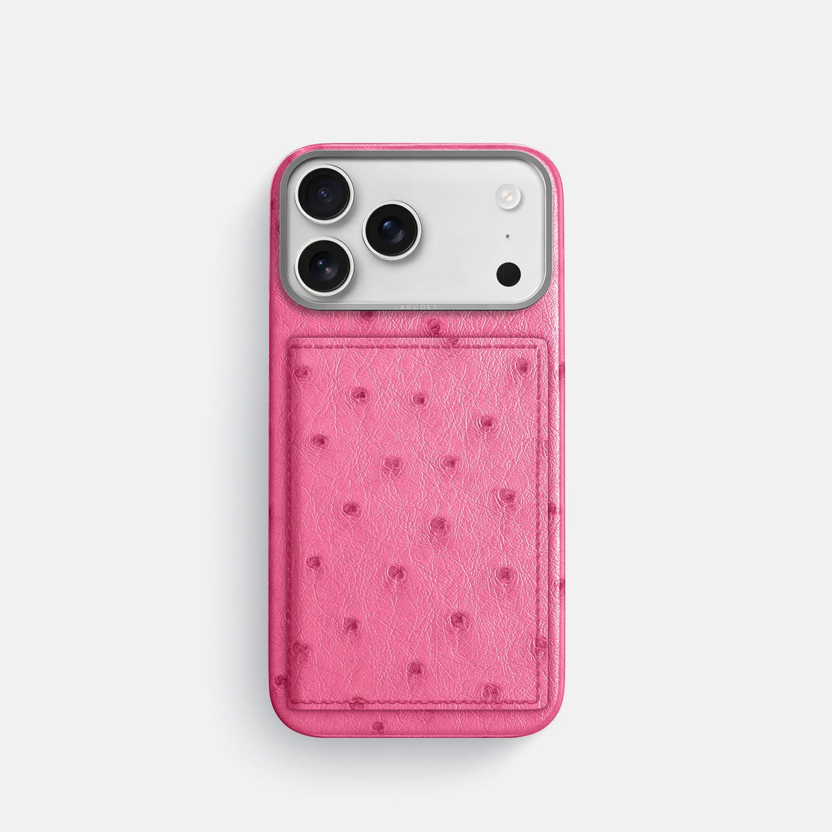 Bi-Fold Case For iPhone 18 Pro In Ostrich -1 | Pink-Steel