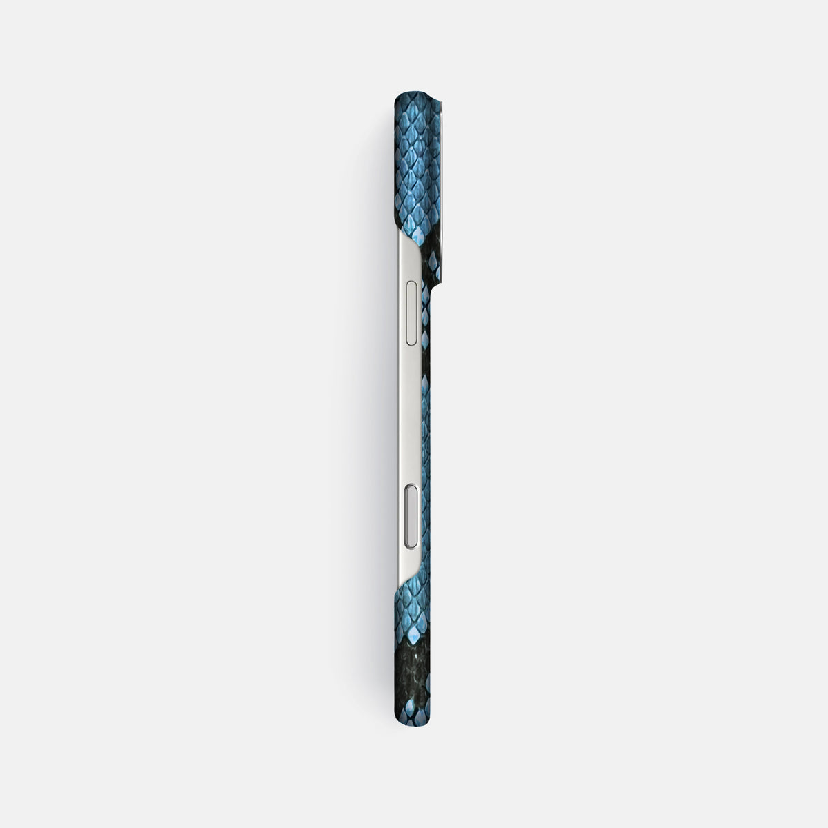 Classic Case For iPhone 17 Pro Max In Deluxe Python -3 | Pacific-Blue-Steel