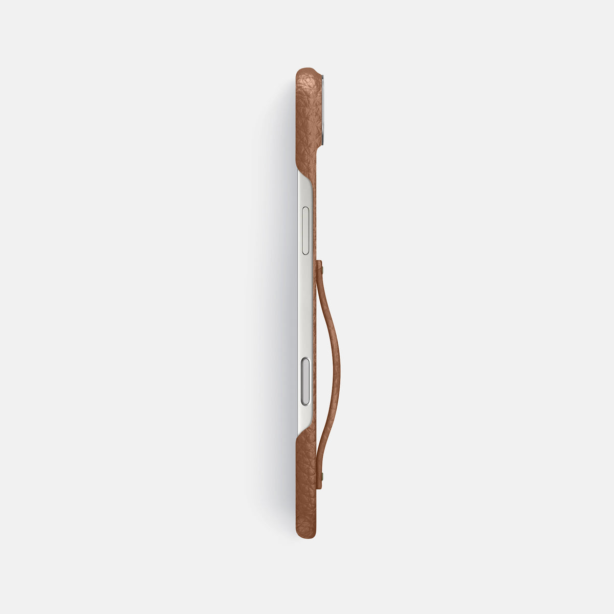 Finger Case For iPhone 17 Air In Calf -3 | Caramel-Steel
