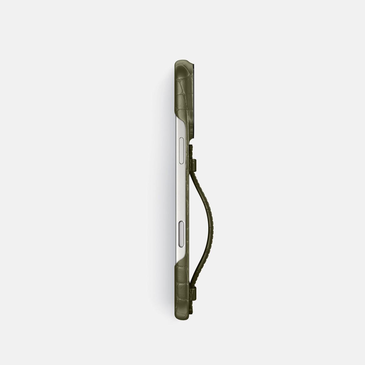Center Handle For iPhone 18 Pro In Alligator -3 | Kaki-Green-Black