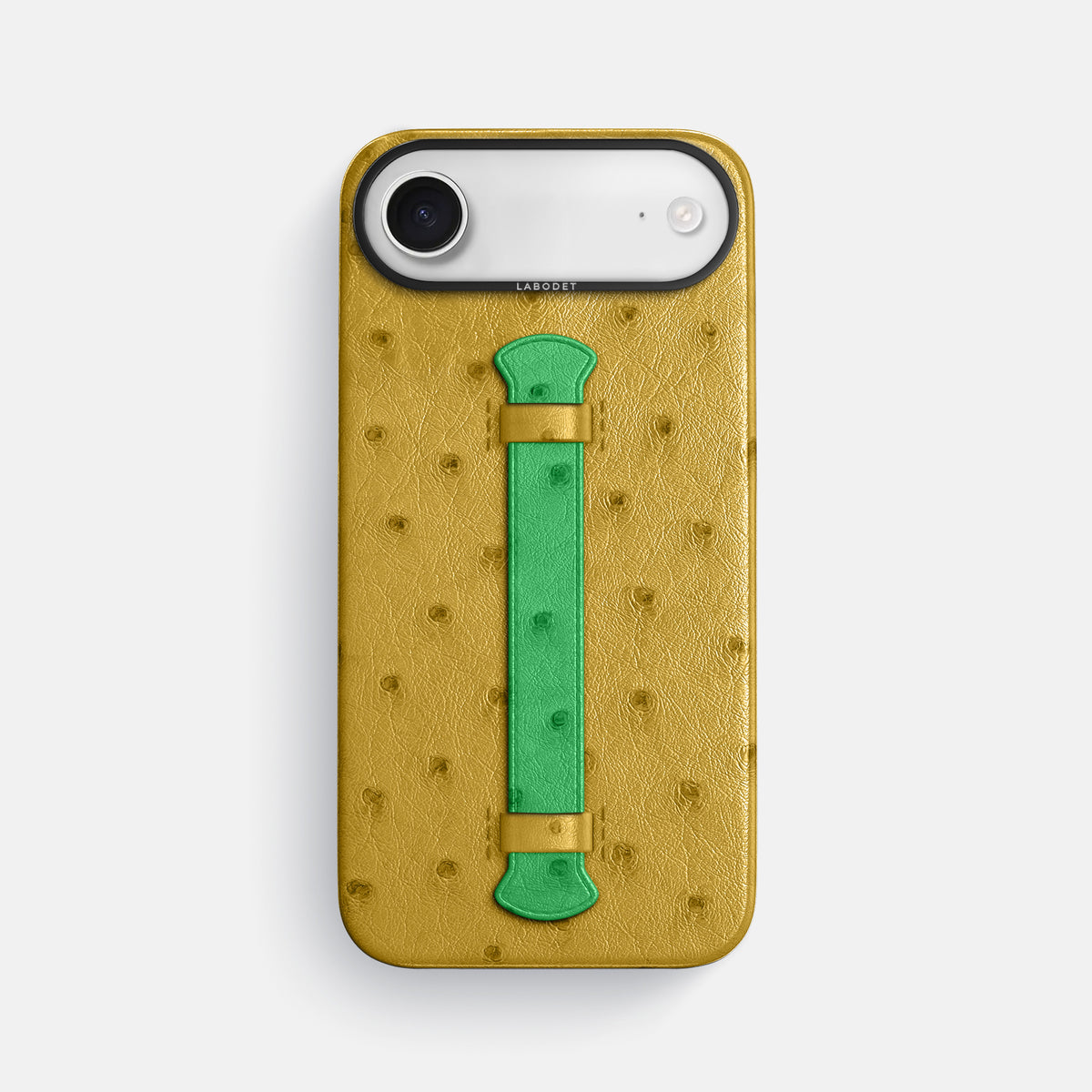 Center Handle Coloré For iPhone 17 Air In Ostrich -1 | Gold-Black