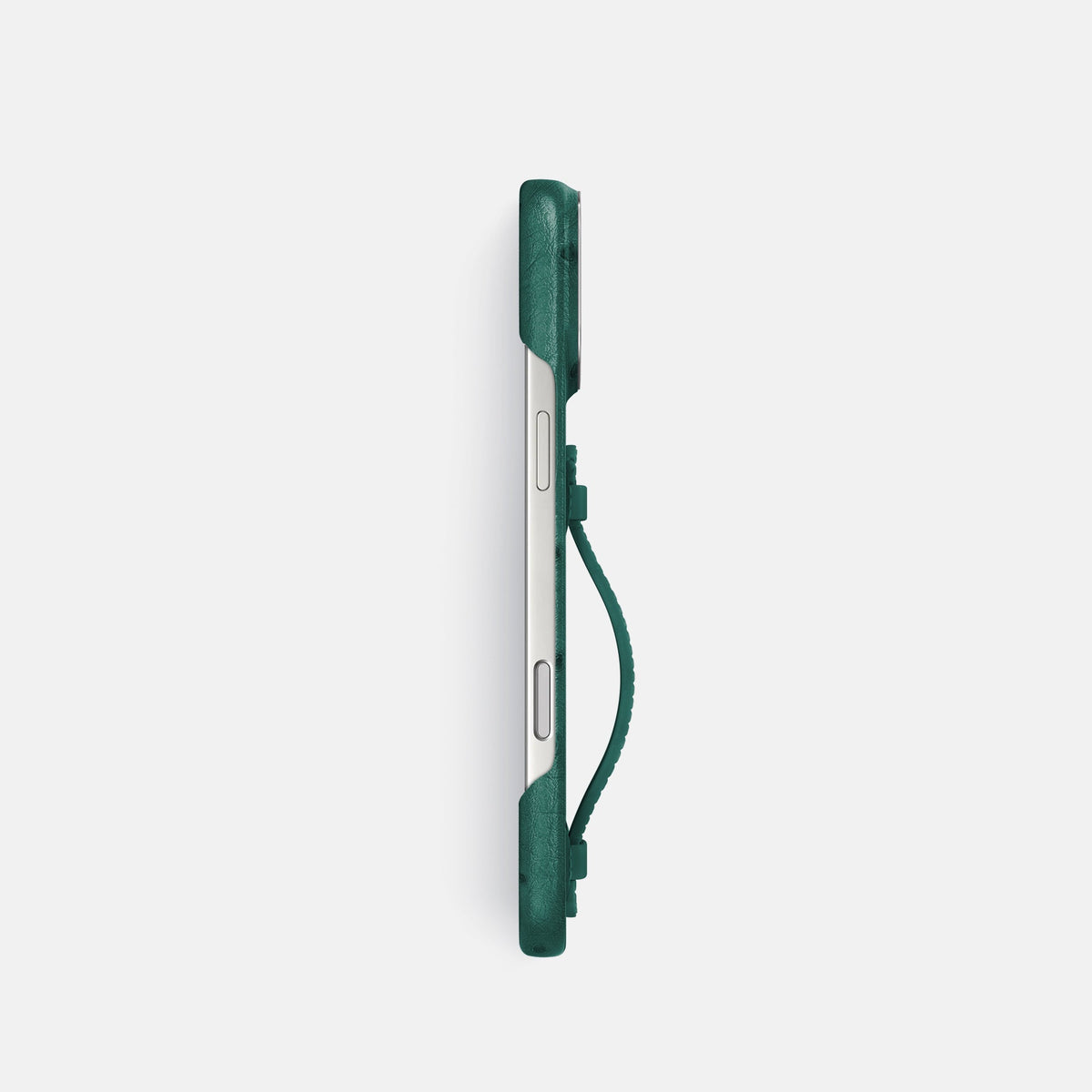 Center Handle For iPhone 18 Pro In Ostrich -2 | Forest-Green-Steel