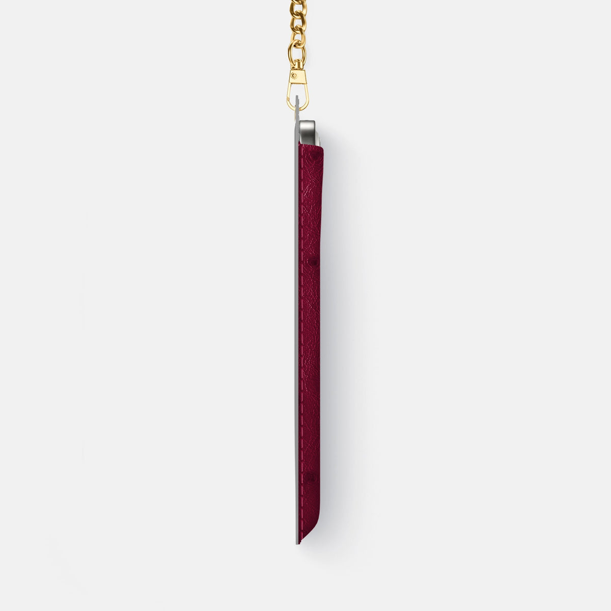Crossbody Bag For iPhone 18 Pro Max In Ostrich -4 | Bordeaux-Gold