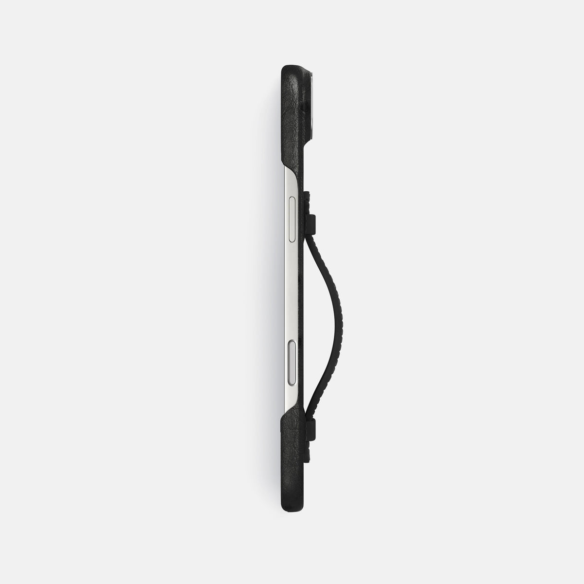 Center Handle For iPhone 17 Air In Ostrich -2 | Black-Steel