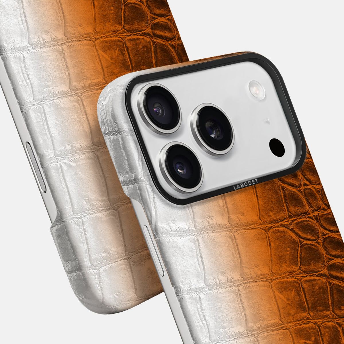 Classic Case For iPhone 18 Pro Max In Himalayan Crocodile -5 | Orange-Black