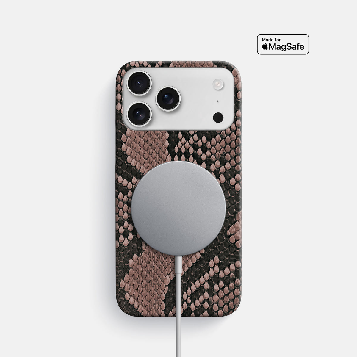 Slim Case For iPhone 17 Pro In Deluxe Python -5 | Mahogany-Brown