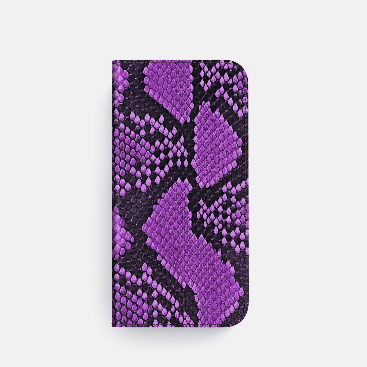 Folio Case For iPhone 18 Pro In Deluxe Python -4 | Purple-Black