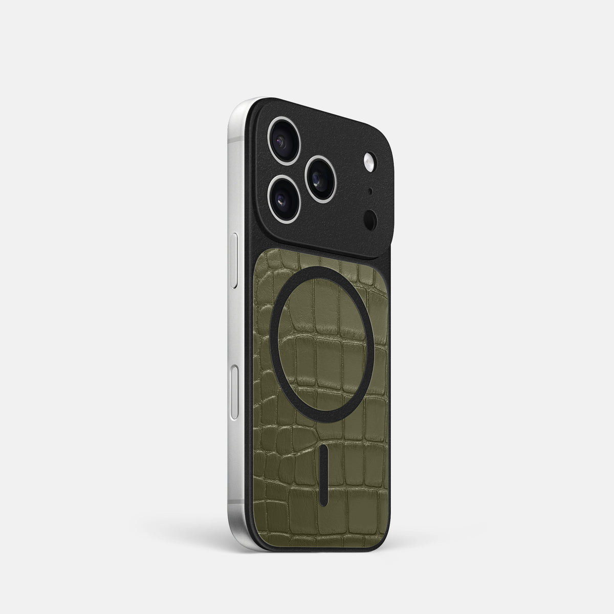 MagSafe Mask For iPhone 17 Pro In Alligator -2 | Kaki-Green