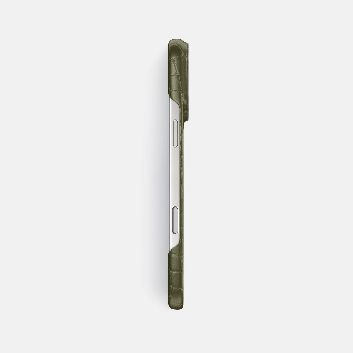 Classic Case For iPhone 18 Pro Max In Alligator -3 | Kaki-Green-Steel