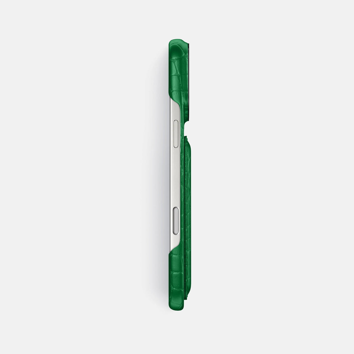 Double Card Case For iPhone 18 Pro Max In Alligator -3 | Forest-Green-Black