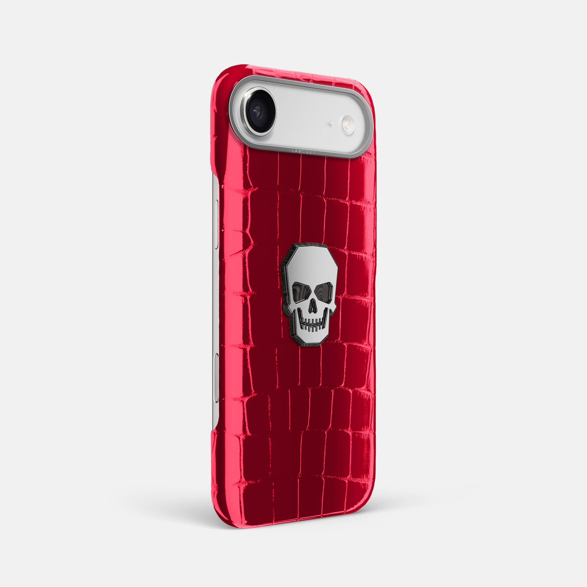 Classic Case With Titanium Skull For iPhone 17 Air In Shiny Alligator -2 | Cherry-Steel