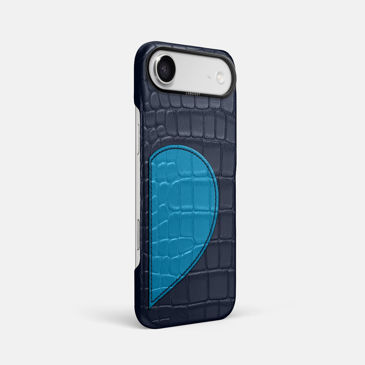 Classic Case With Half Heart - Right For iPhone 17 Air In Alligator -2 | Navy-Blue-Black