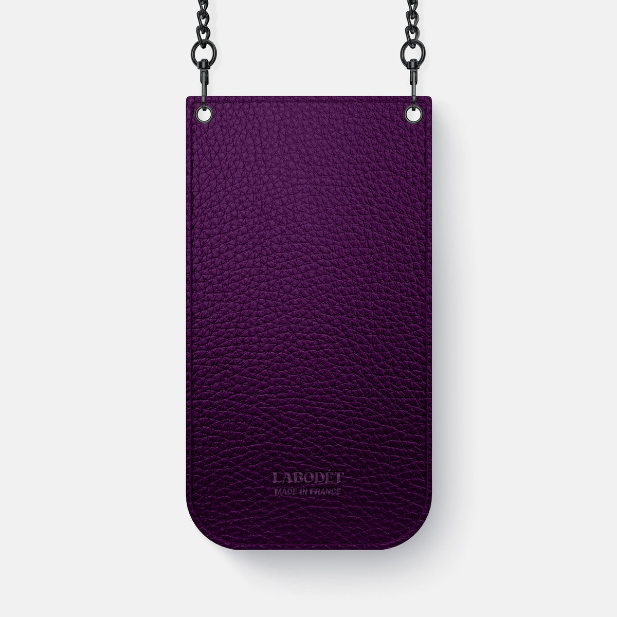 Crossbody Bag For iPhone 18 Pro Max In Calf -3 | Violet-Black