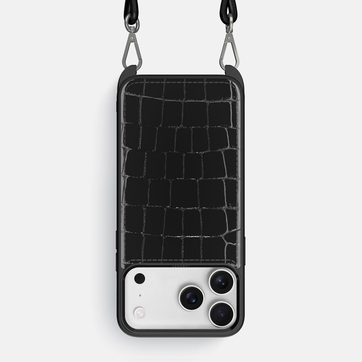 Crossbody Sport Case For iPhone 18 Pro Max In Shiny Alligator -1 | Black