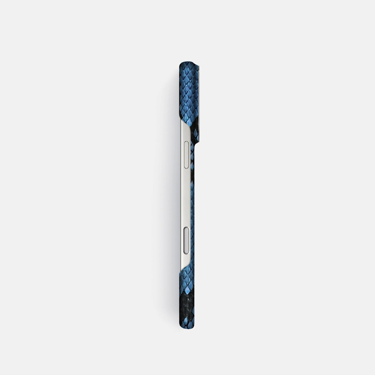 Classic Case For iPhone 18 Pro In Deluxe Python -3 | Blue-Jeans-Steel