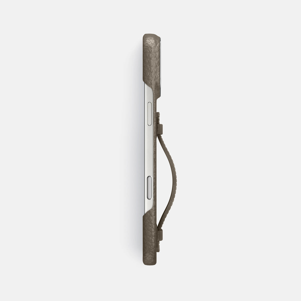 Center Handle For iPhone 17 Pro Max In Calf -2 | Taupe-Steel