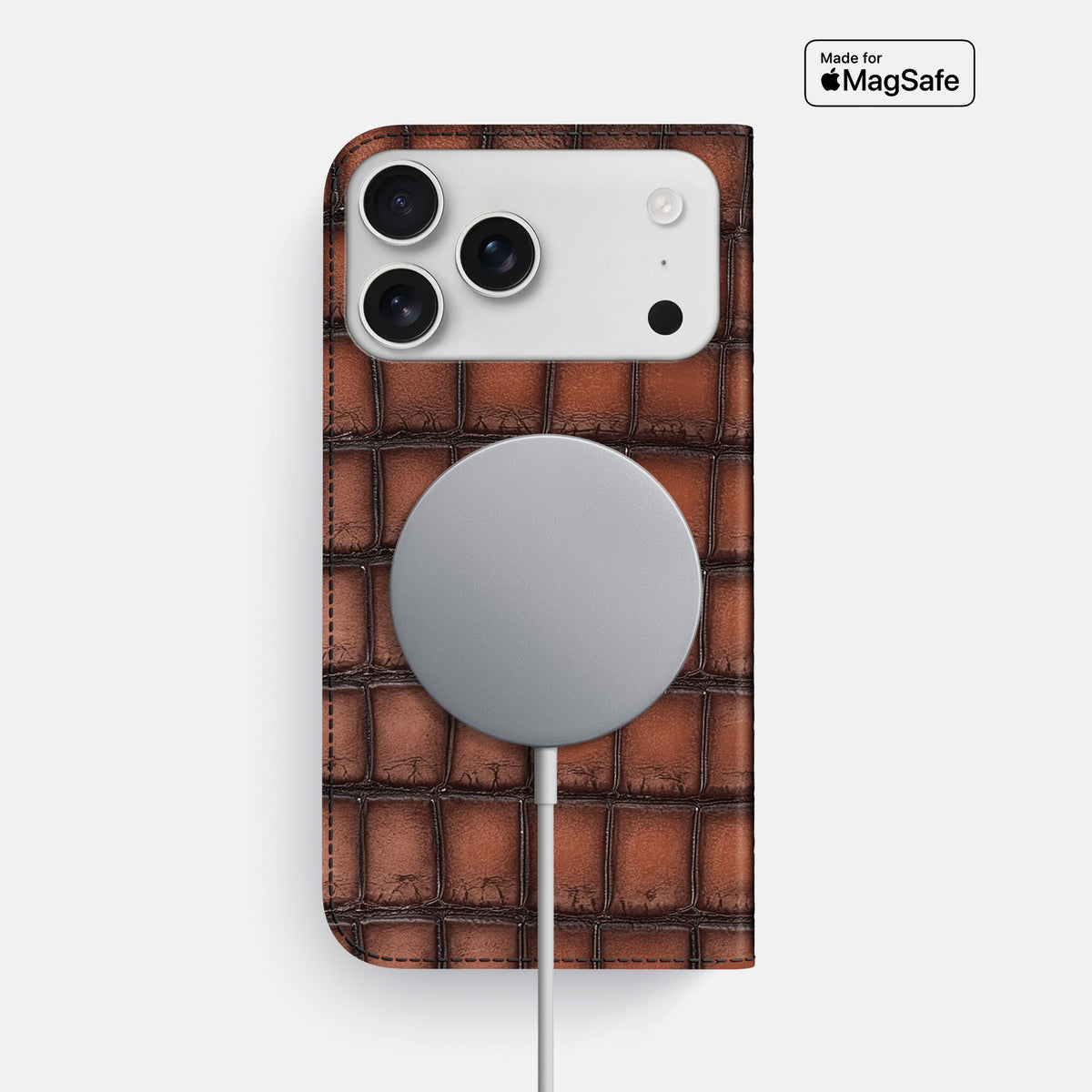 Folio Slim Case For iPhone 18 Pro Max In Patina Alligator -3 | Baobab