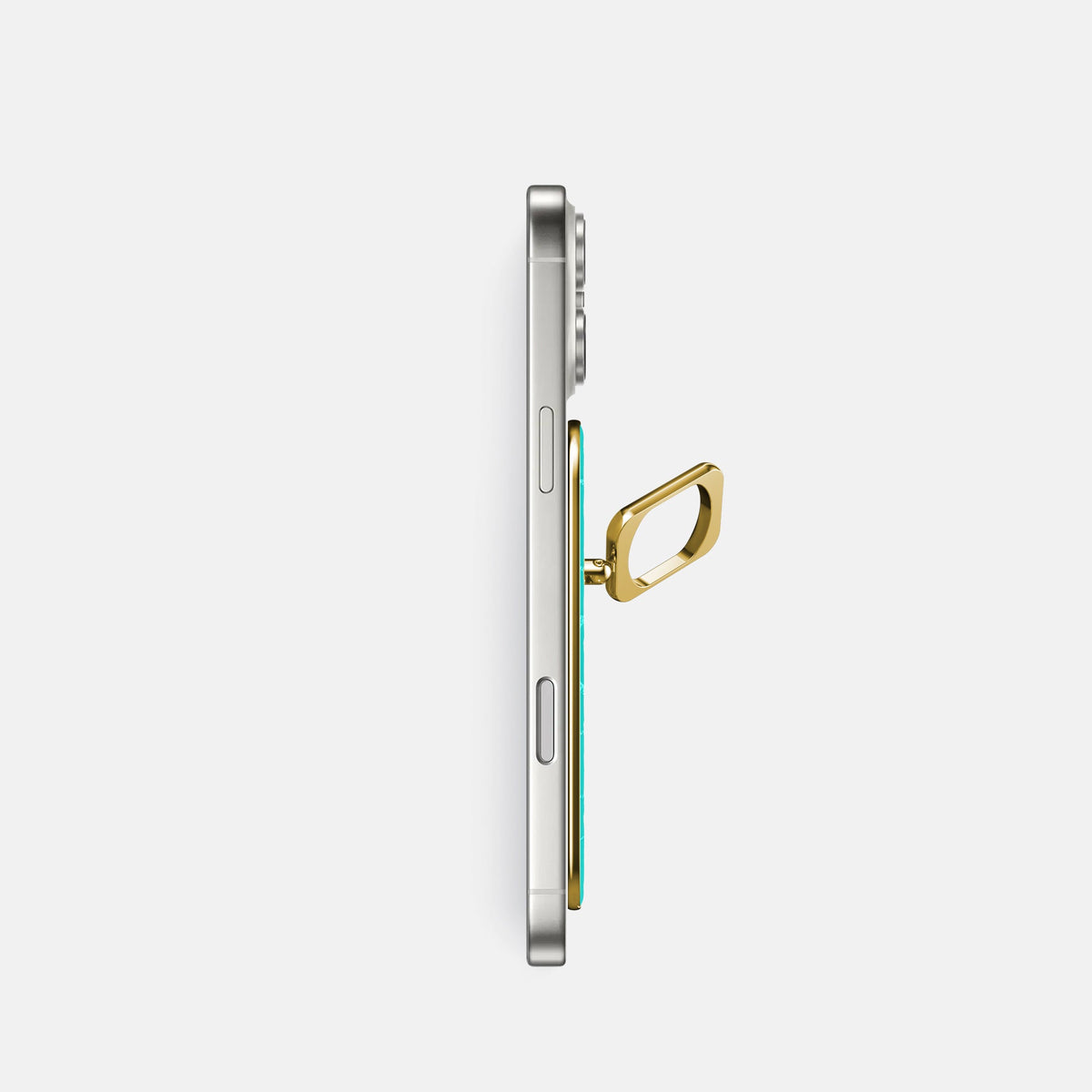 MagSafe Ring For iPhone 18 Pro In Shiny Alligator -3 | Mint-Gold