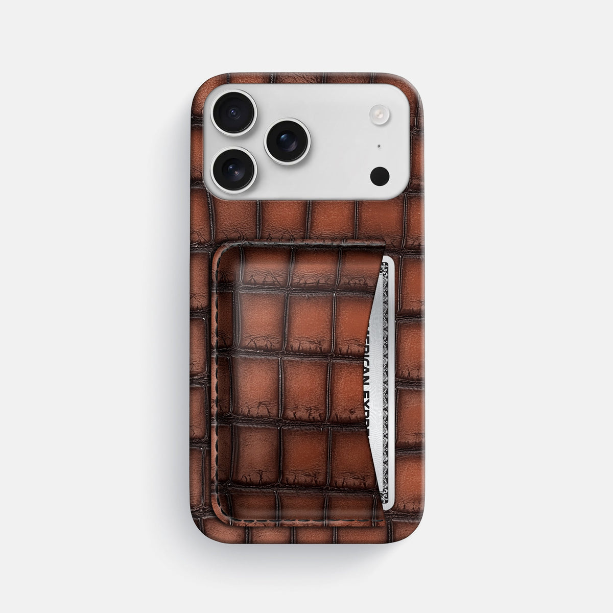 Slim Card Case For iPhone 18 Pro Max In Patina Alligator -1 | Baobab