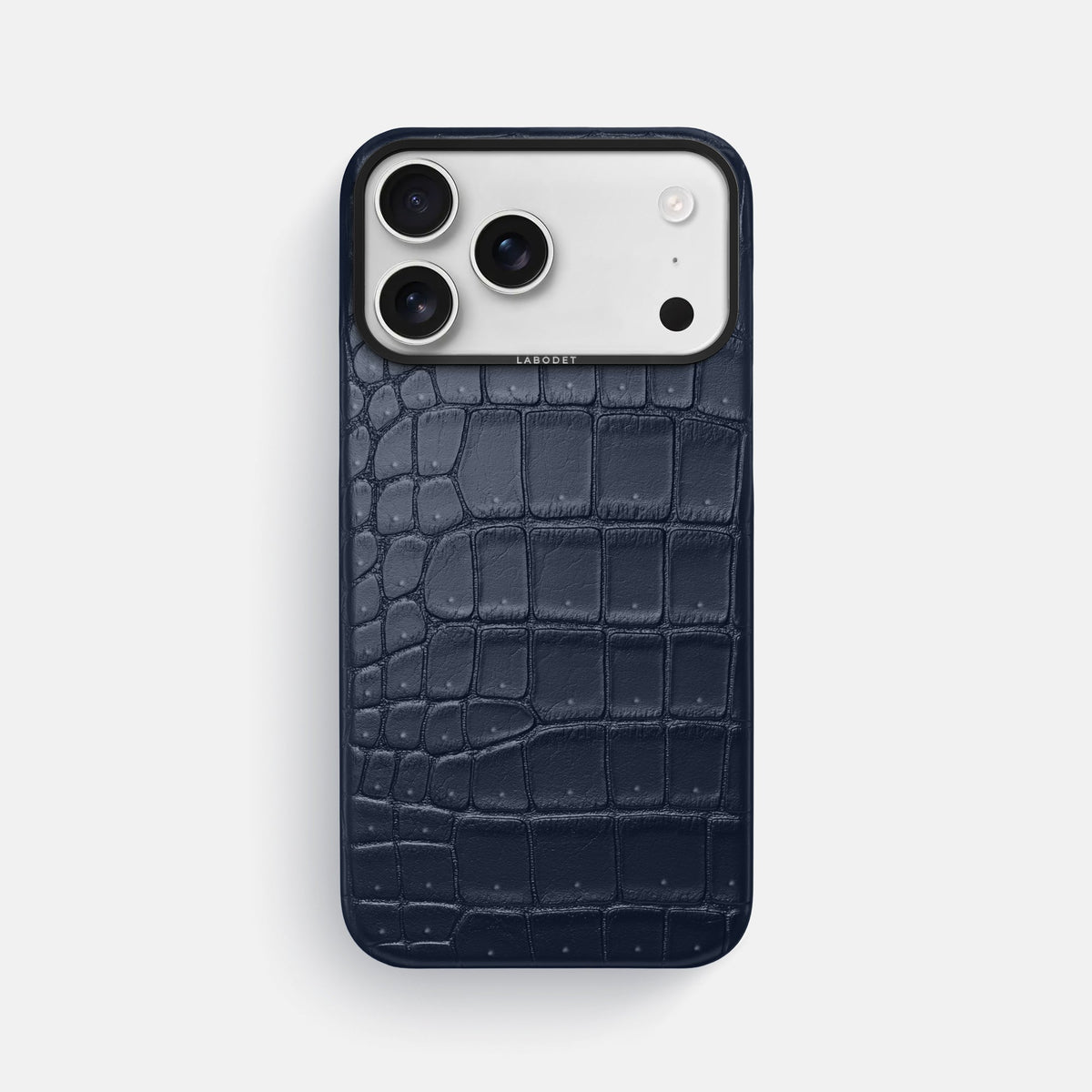 Classic Case For iPhone 18 Pro Max In Porosus Crocodile -1 | Deep-Blue-Sea-Black