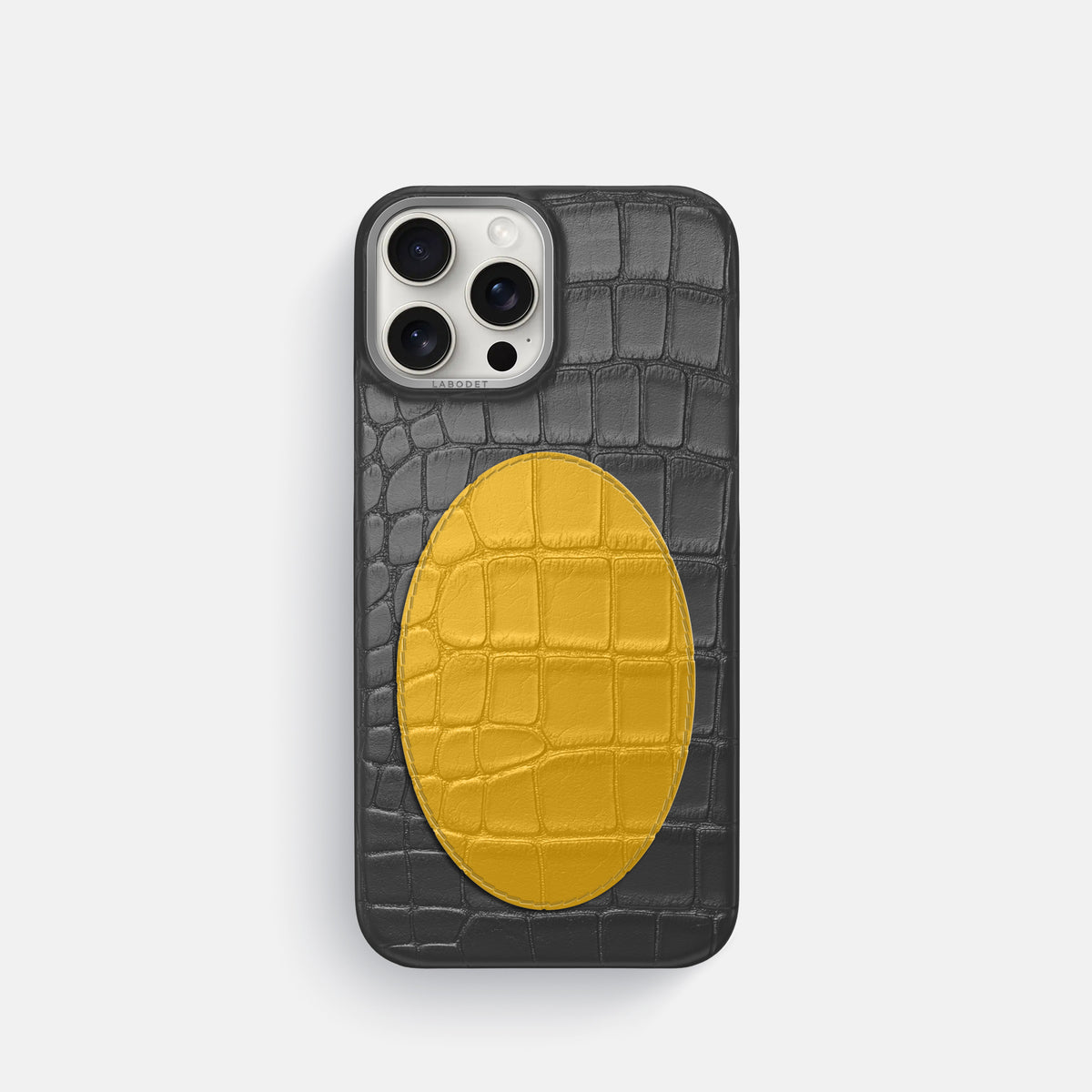Classic Case With Oval For iPhone 16 Pro In Alligator -1 | Grey-Steel