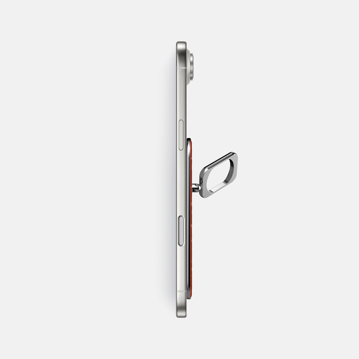 MagSafe Ring For iPhone 17 Air In Shiny Alligator -3 | Orange-Steel