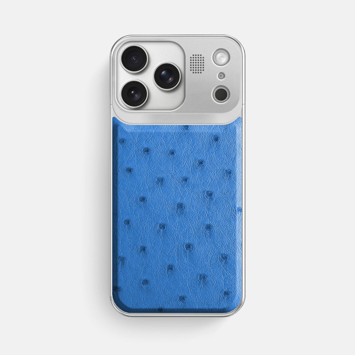 Metal Case For iPhone 17 Pro Max In Ostrich -1 | Royal-Blue-Steel