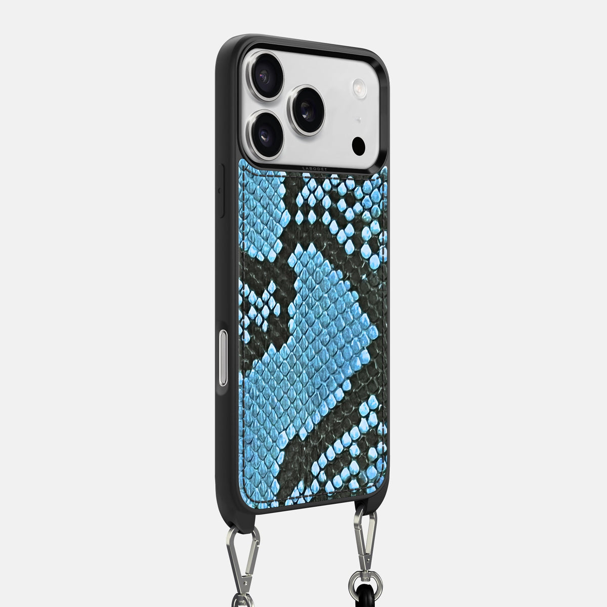 Crossbody Sport Case For iPhone 18 Pro Max In Deluxe Python -2 | Pacific-Blue