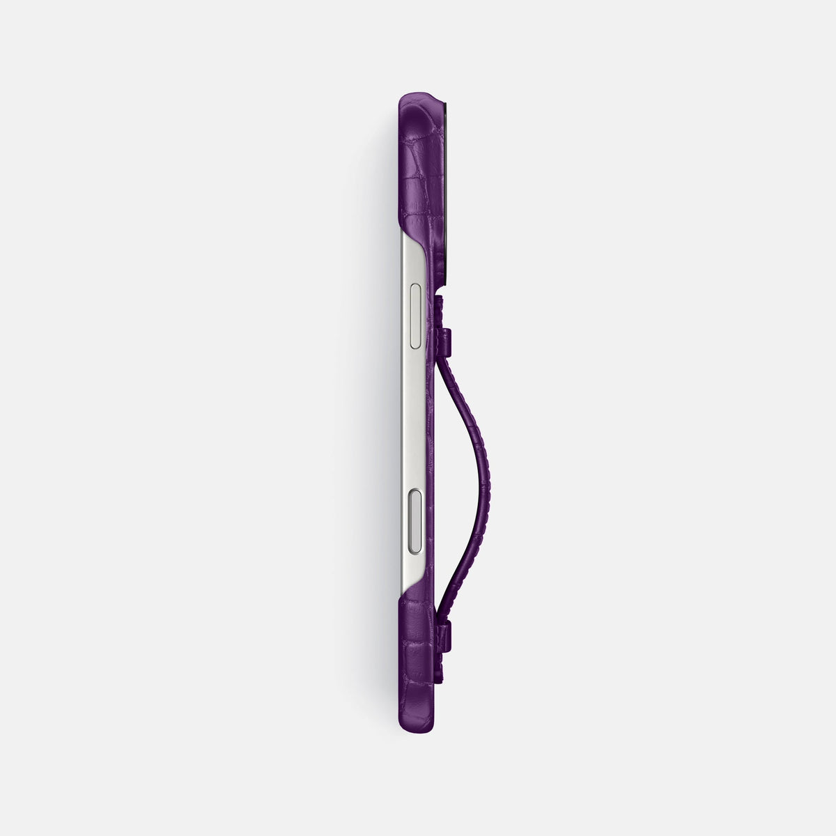 Center Handle For iPhone 18 Pro Max In Alligator -3 | Purple-Black