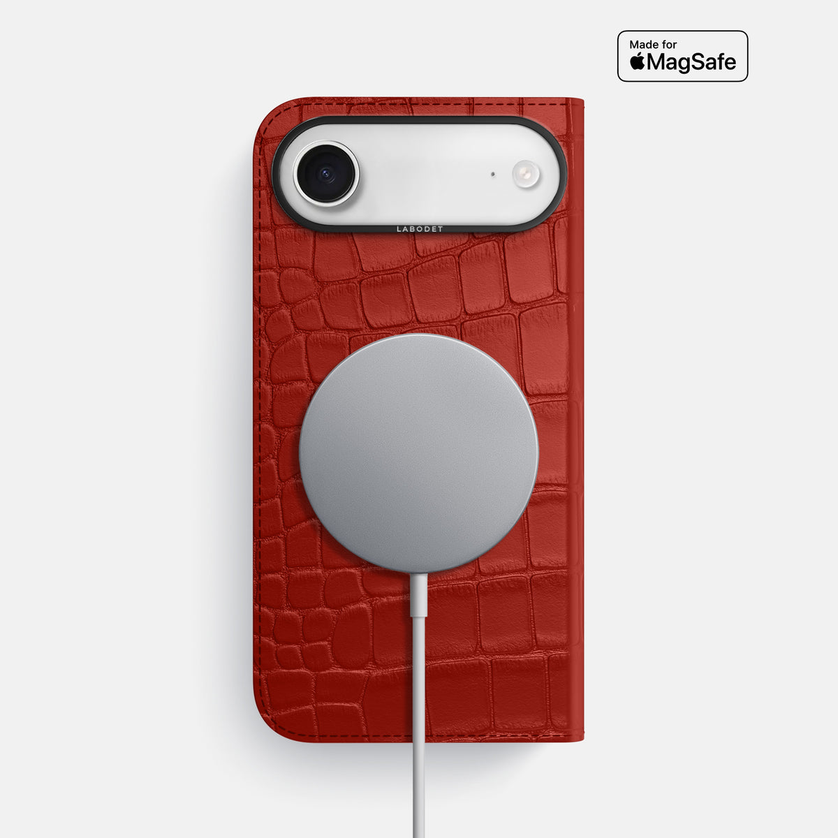 Folio Case For iPhone 17 Air In Alligator -3 | Red-Black