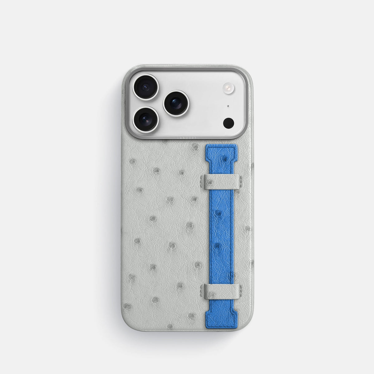 Handle Case Coloré For iPhone 18 Pro In Ostrich -1 | White-Steel