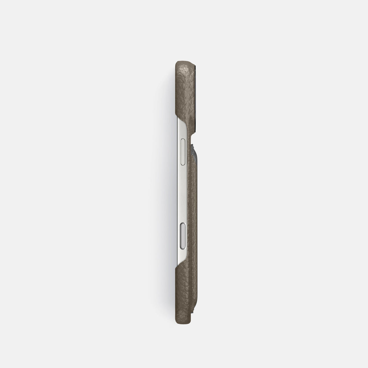 Double Card Case For iPhone 18 Pro In Calf -3 | Taupe-Black