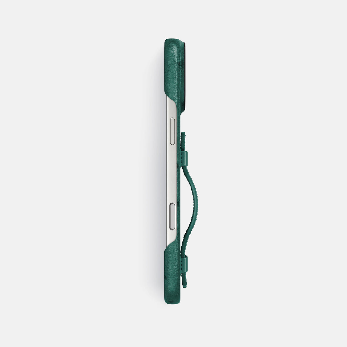 Handle Case For iPhone 17 Pro Max In Ostrich -3 | Forest-Green-Black