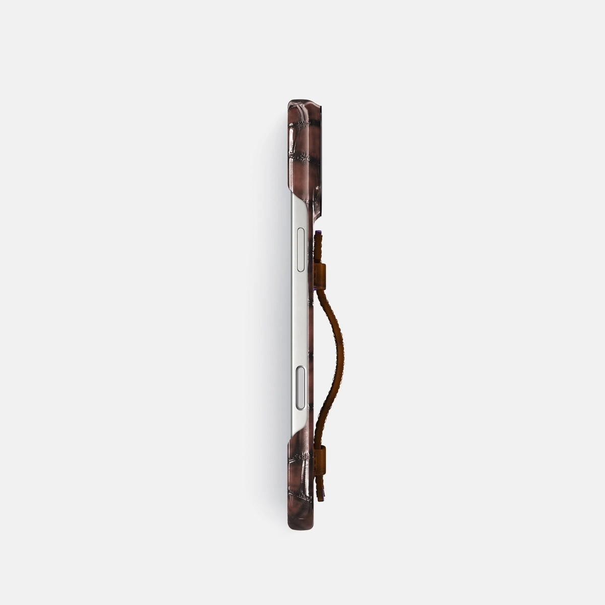 Handle Case For iPhone 18 Pro In Patina Alligator -3 | Havana-Brown-Black