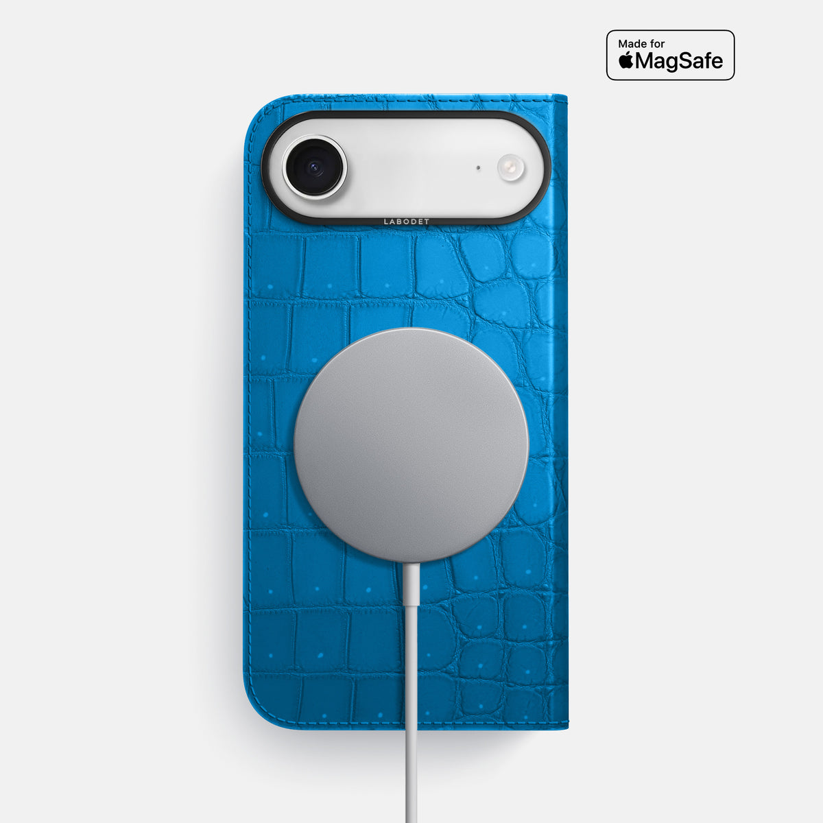 Folio Case For iPhone 17 Air In Porosus Crocodile -3 | Blue-Lagoon-Black