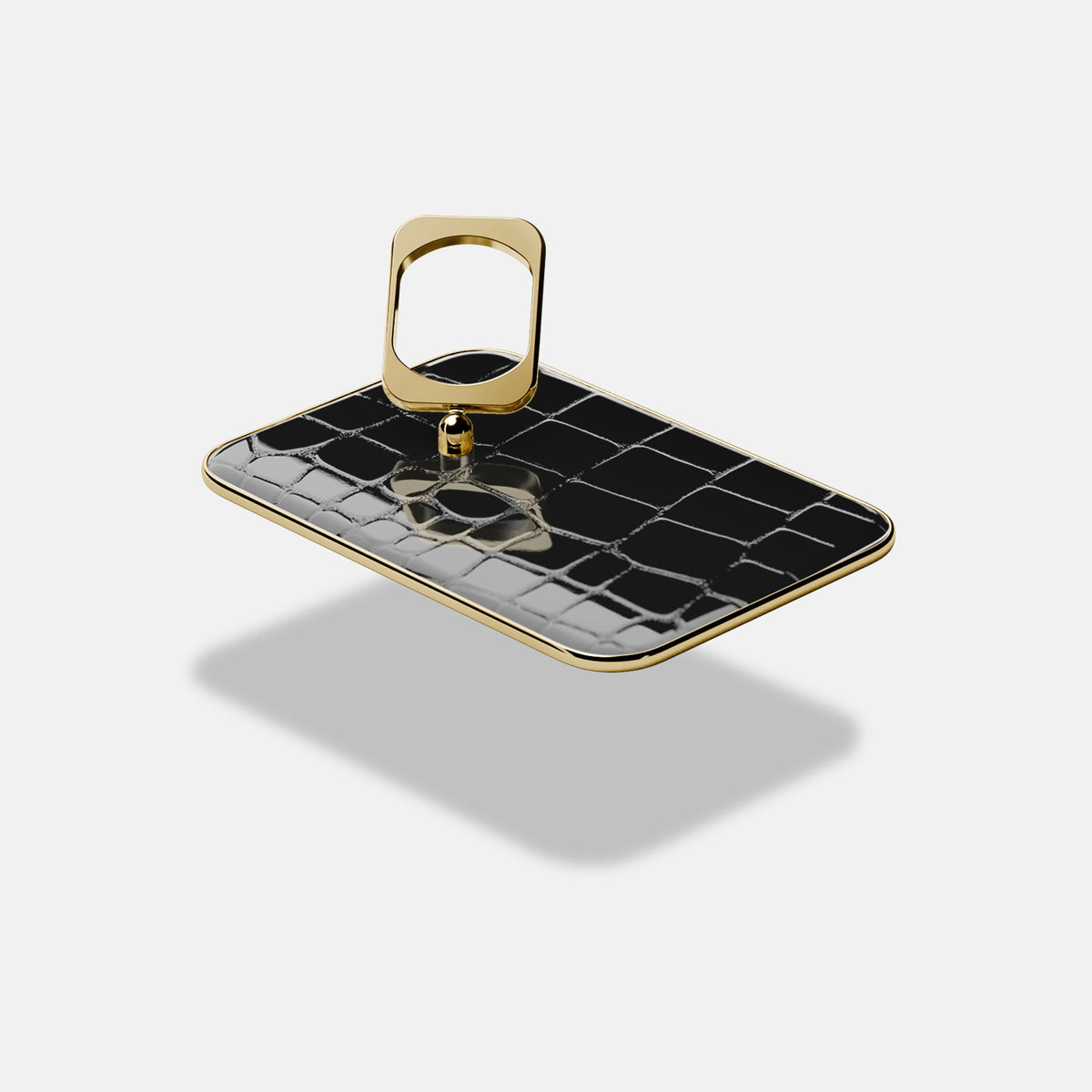 MagSafe Ring For iPhone 18 Pro Max In Shiny Alligator -4 | Black-Gold