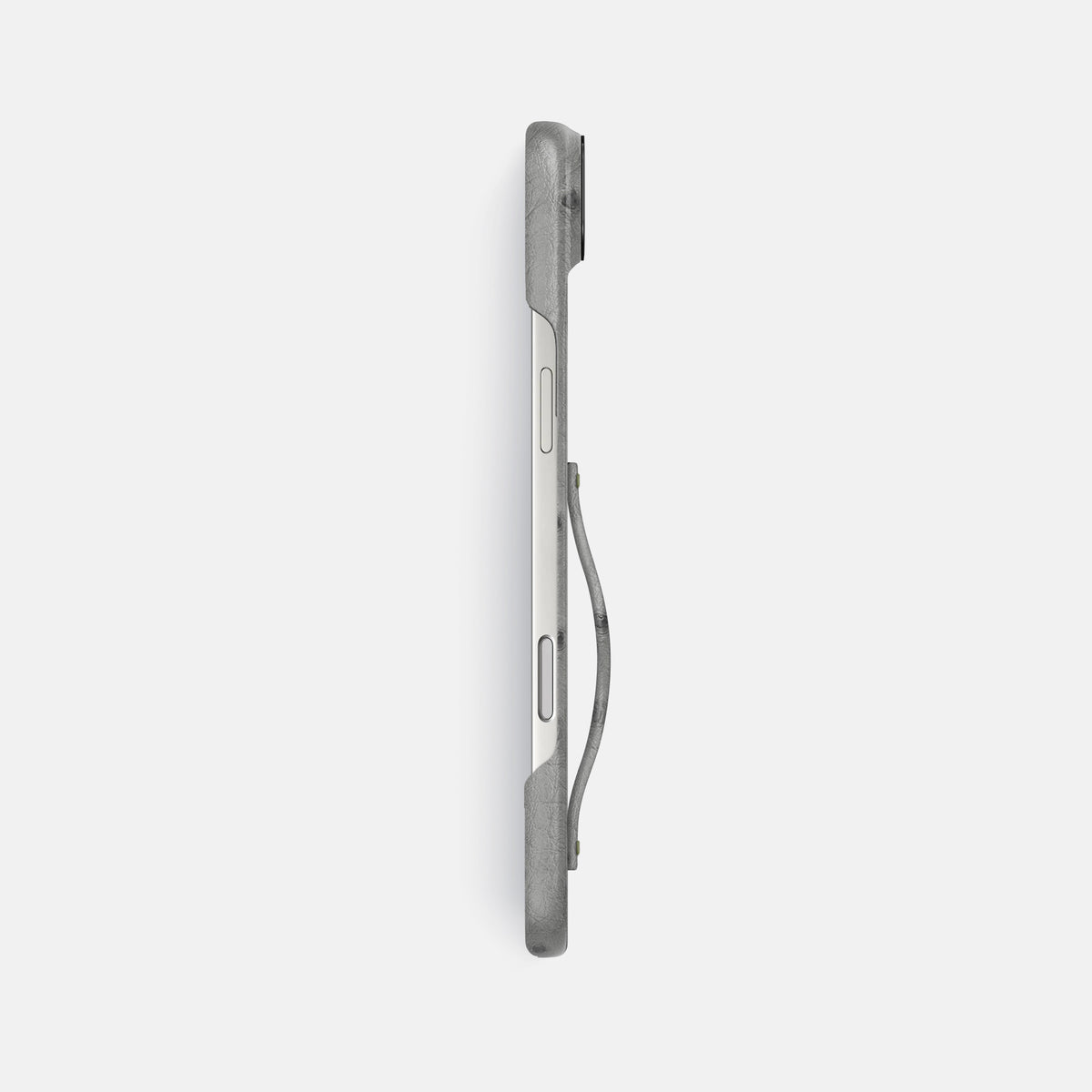 Finger Case For iPhone 17 Air In Ostrich -3 | Silver-Black