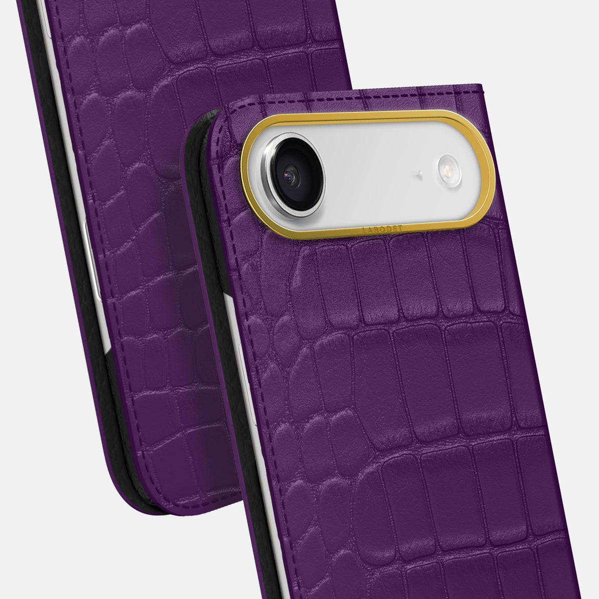 Folio Case For iPhone 17 Air In Alligator -5 | Purple-Gold