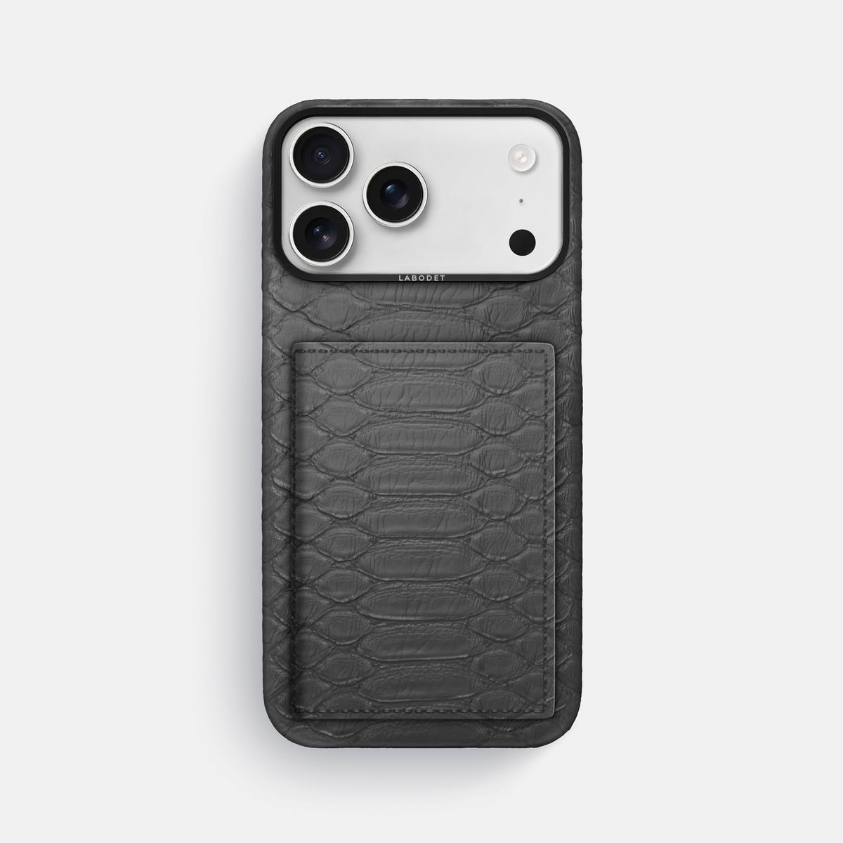 Bi-Fold Case For iPhone 17 Pro Max In Python -1 | Grey-Black