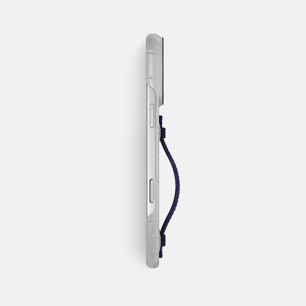 Center Handle For iPhone 17 Pro Max In Himalayan Crocodile -3 | Purple-Black