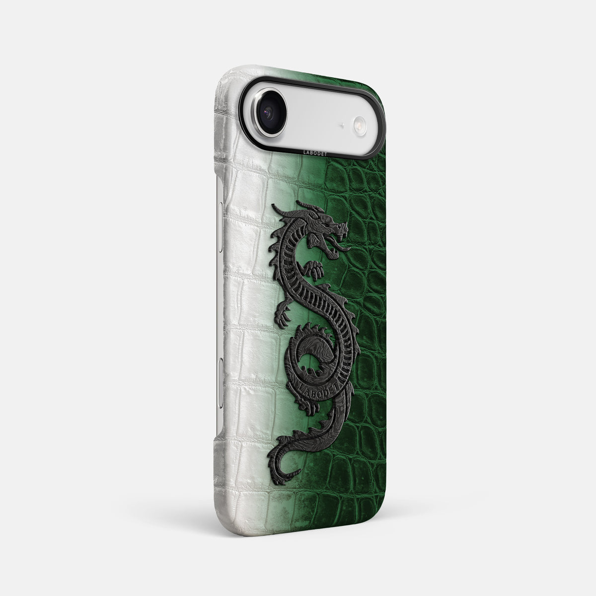 Classic Case With Carbon Dragon For iPhone 17 Air In Himalayan Crocodile -2 | Green-Black
