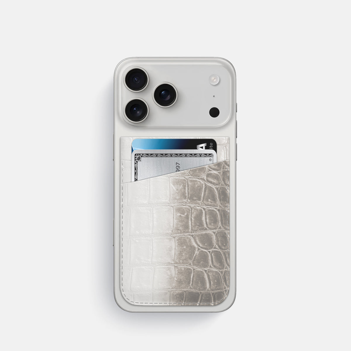 MagSafe Wallet For iPhone 17 Pro In Himalayan Crocodile -1 | Grey