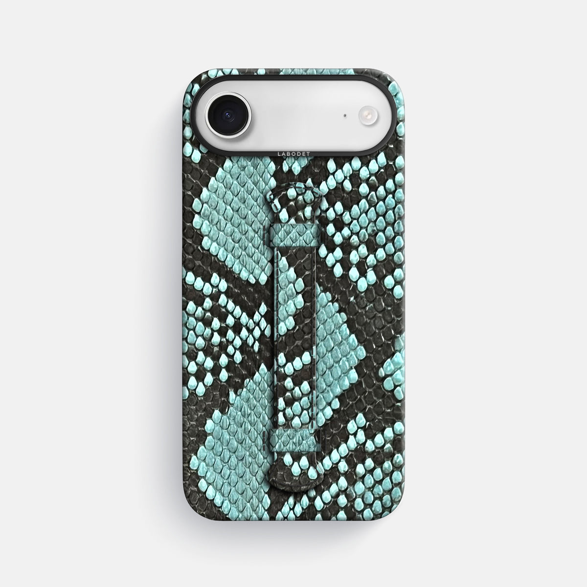 Center Handle For iPhone 17 Air In Deluxe Python -1 | Blue-Lagoon-Black