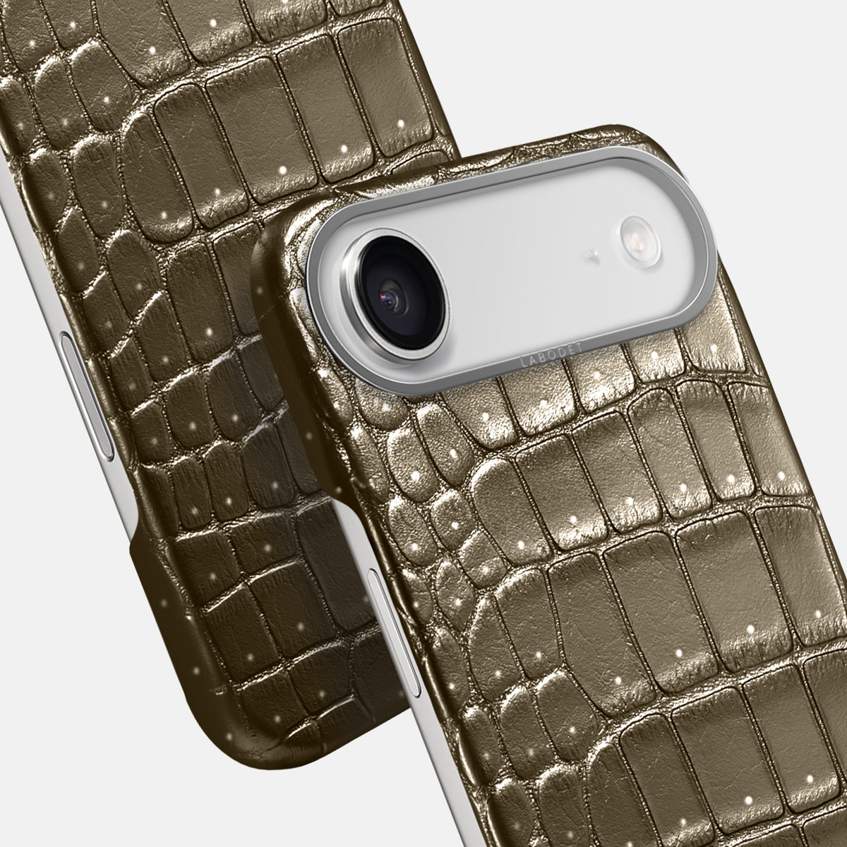 Classic Case For iPhone 17 Air In Porosus Crocodile -6 | Bronze-Steel