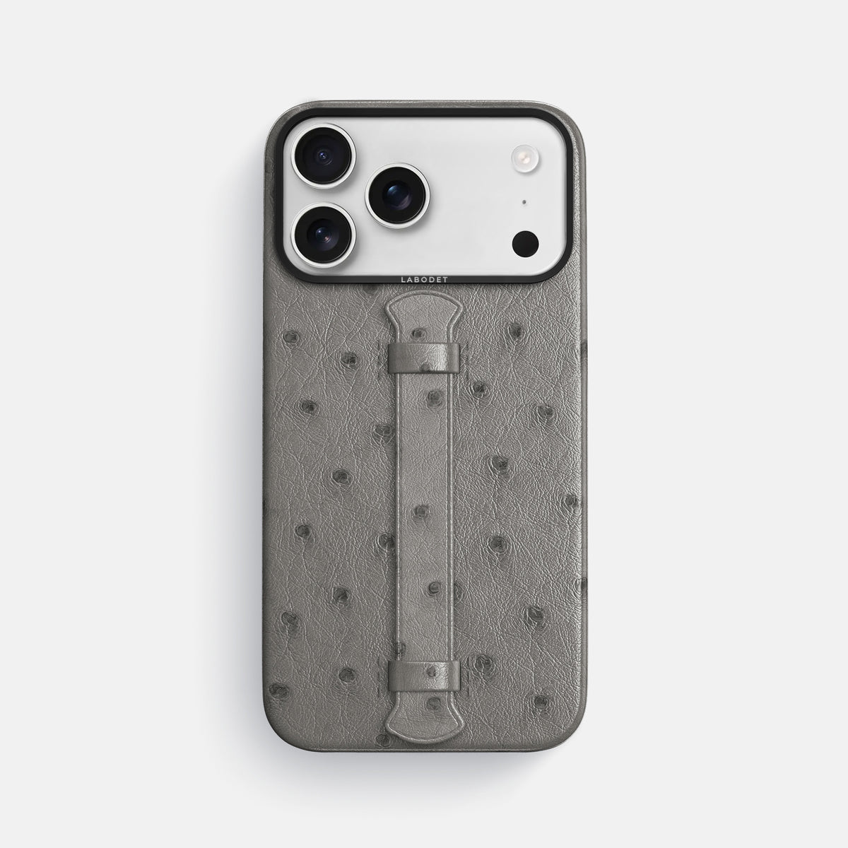 Center Handle For iPhone 17 Pro Max In Ostrich -1 | Grey-Black
