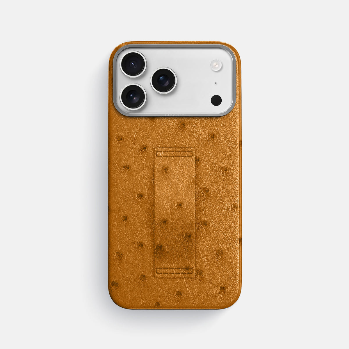 Finger Case For iPhone 17 Pro Max In Ostrich -1 | Chestnut-Steel