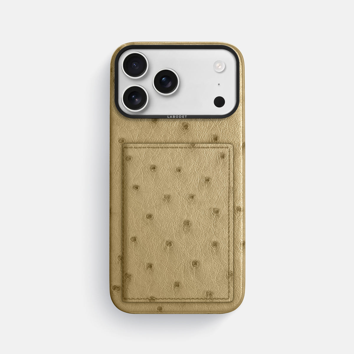 Bi-Fold Case For iPhone 17 Pro Max In Ostrich -1 | Desert-Sand-Black