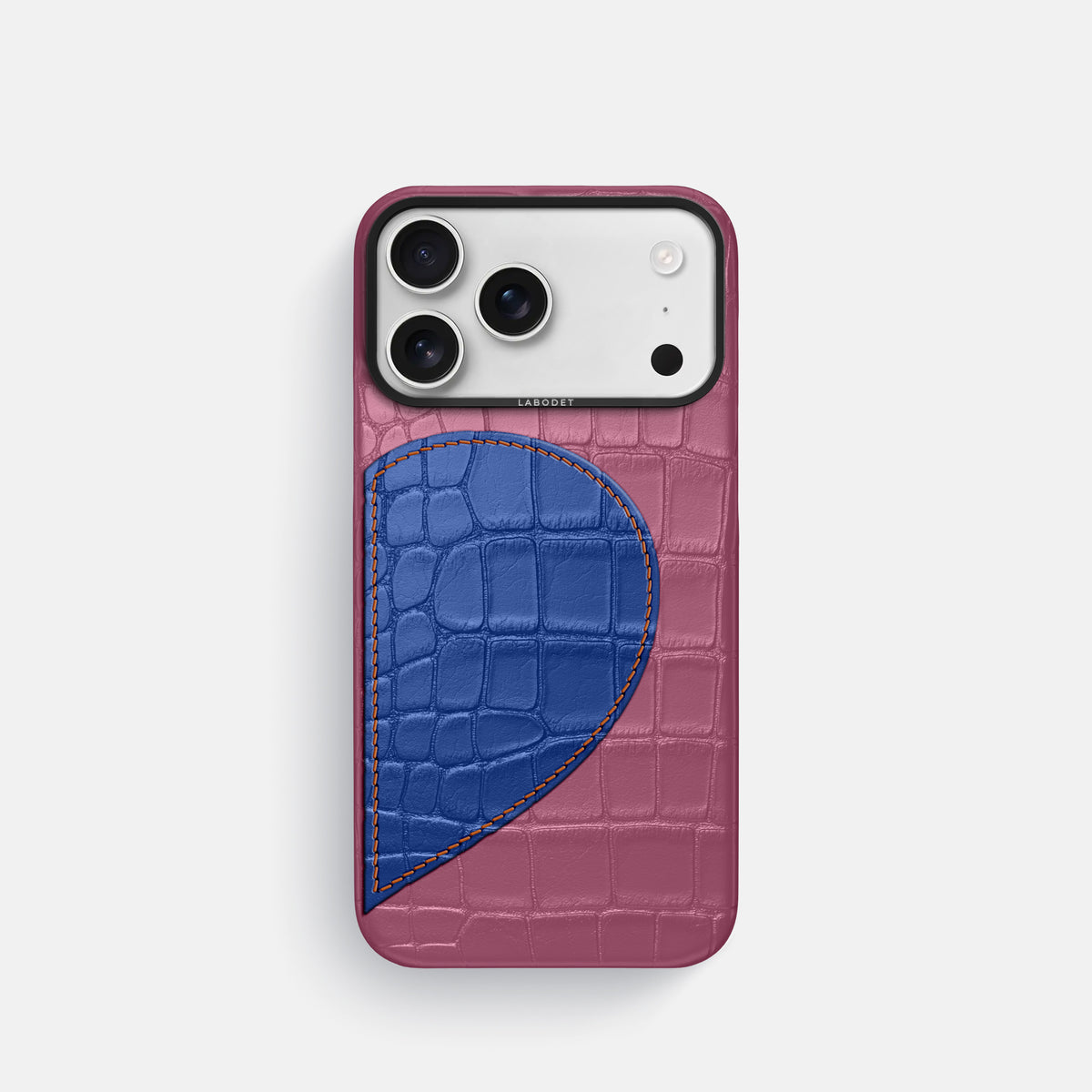 Classic Case With Half Heart - Right For iPhone 17 Pro In Alligator -1 | Pink-Lagoon-Black